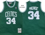 Maillot de Basket #34 Pierce 2007-08 Boston Celtics M&N Vert Brodé